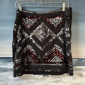 H&M - Mini Sequence Skirt - Size 44/14